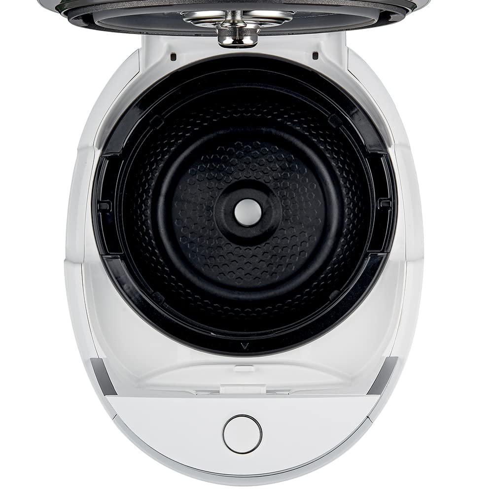 CUCKOO CRP-LHTR1009FW 10 tazas (sin cocinar) / 20 tazas (cocidas) Arrocera a doble presión con olla interior antiadherente, 16 modos de menú, 3 guía de voz, limpieza automática (blanco)