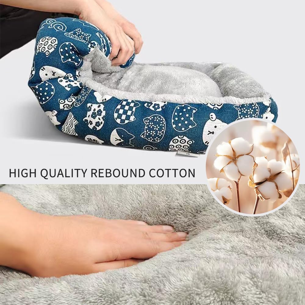 Cama para Perro ROSE&BEE Felpa Lavable Antideslizante 60x40CM para Mascotas Medianas y Chicas