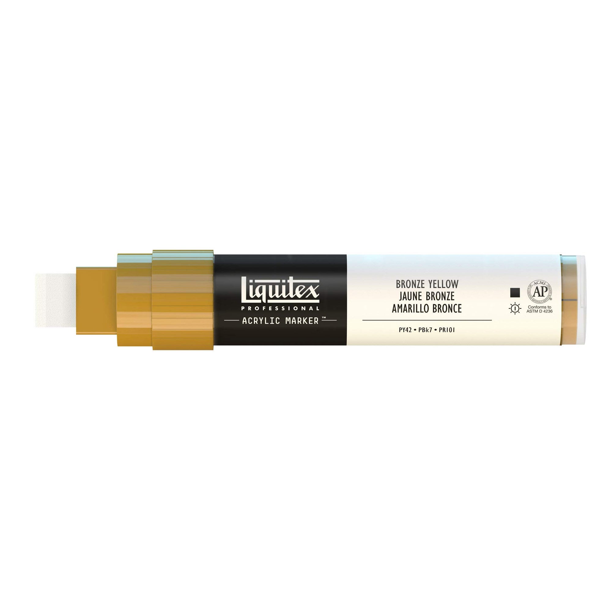 Liquitex Professional Wide Marcador Acrílico, Bronce (Bronze Yellow - 530), 15mm, 1 Unidad