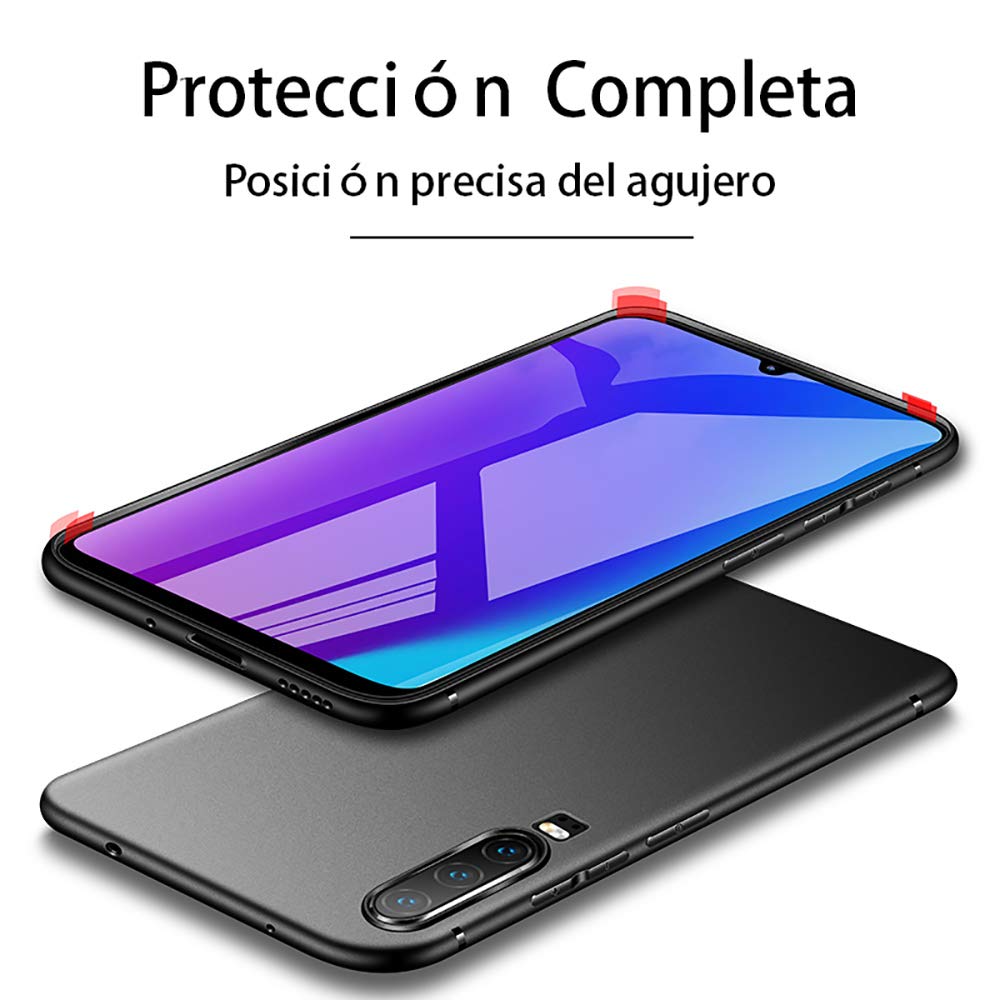Funda Protectora de TPU Ultrafina QWYJ para Huawei P30 Negro Matte Minimalista