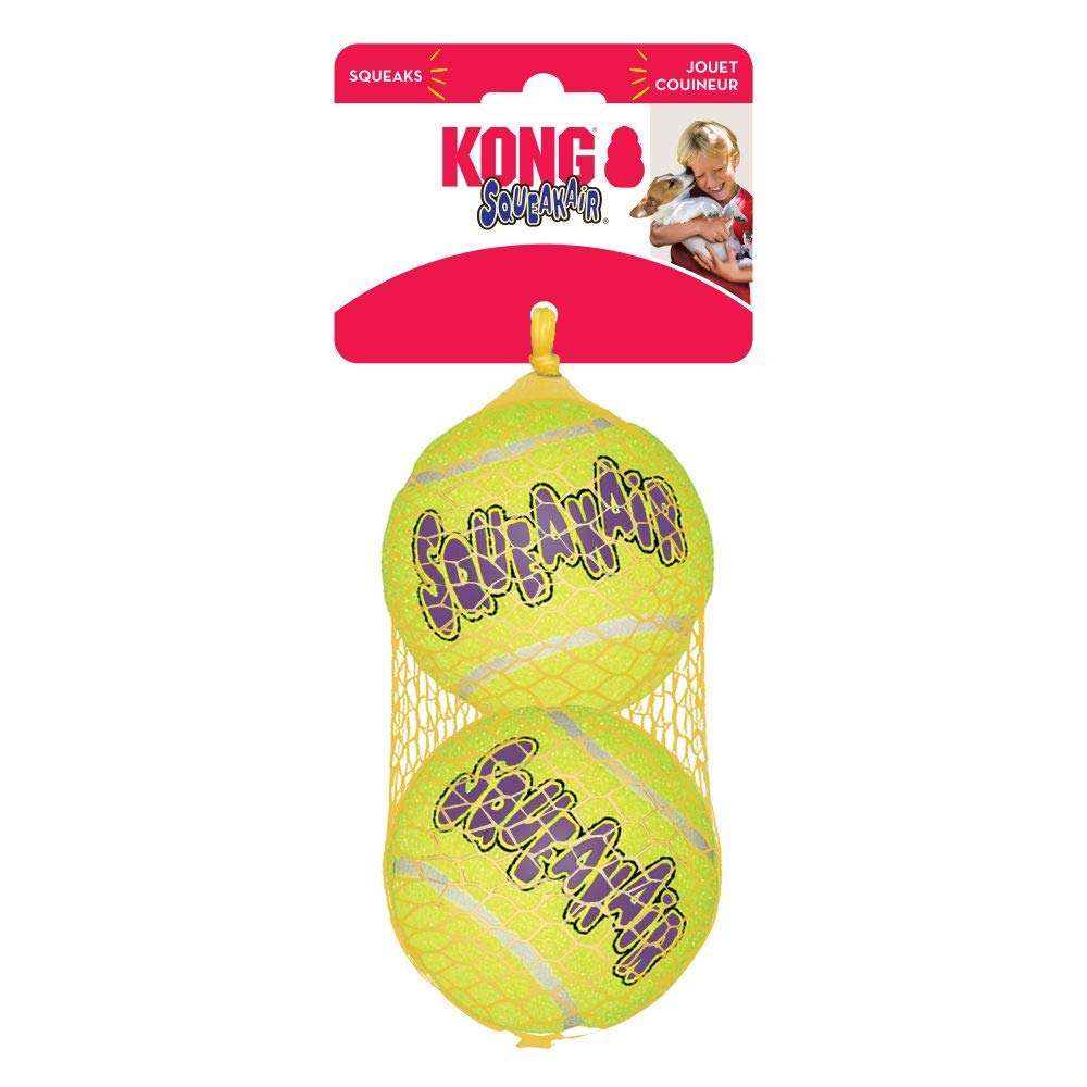 Kong Squeakair Ball, Color Amarillo, Grande