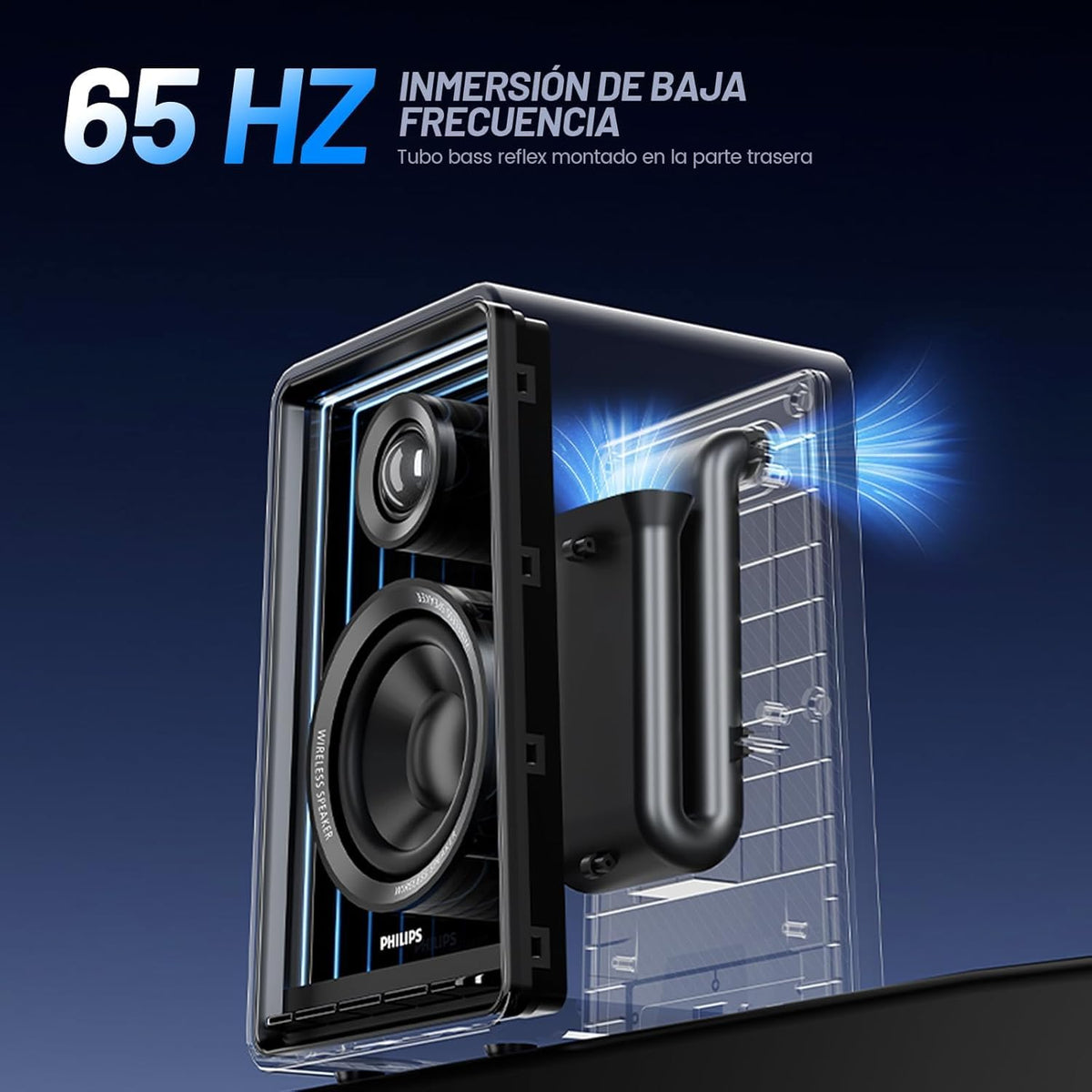 Altavoces de Estantería Philips RGB Subwoofer 20W y Tweeter 10W con Bluetooth y TWS