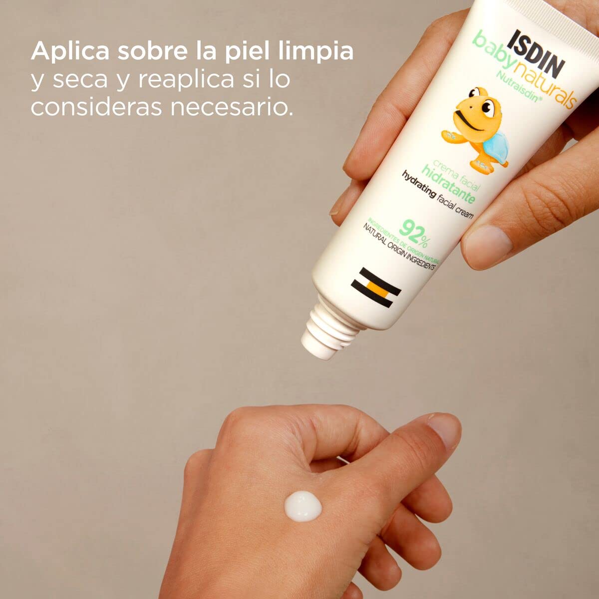 Nutraisdin Baby Naturals Crema Facial Hidratante Diaria para Bebé, con un 92% de Ingredientes de Origen Natural, 50ml