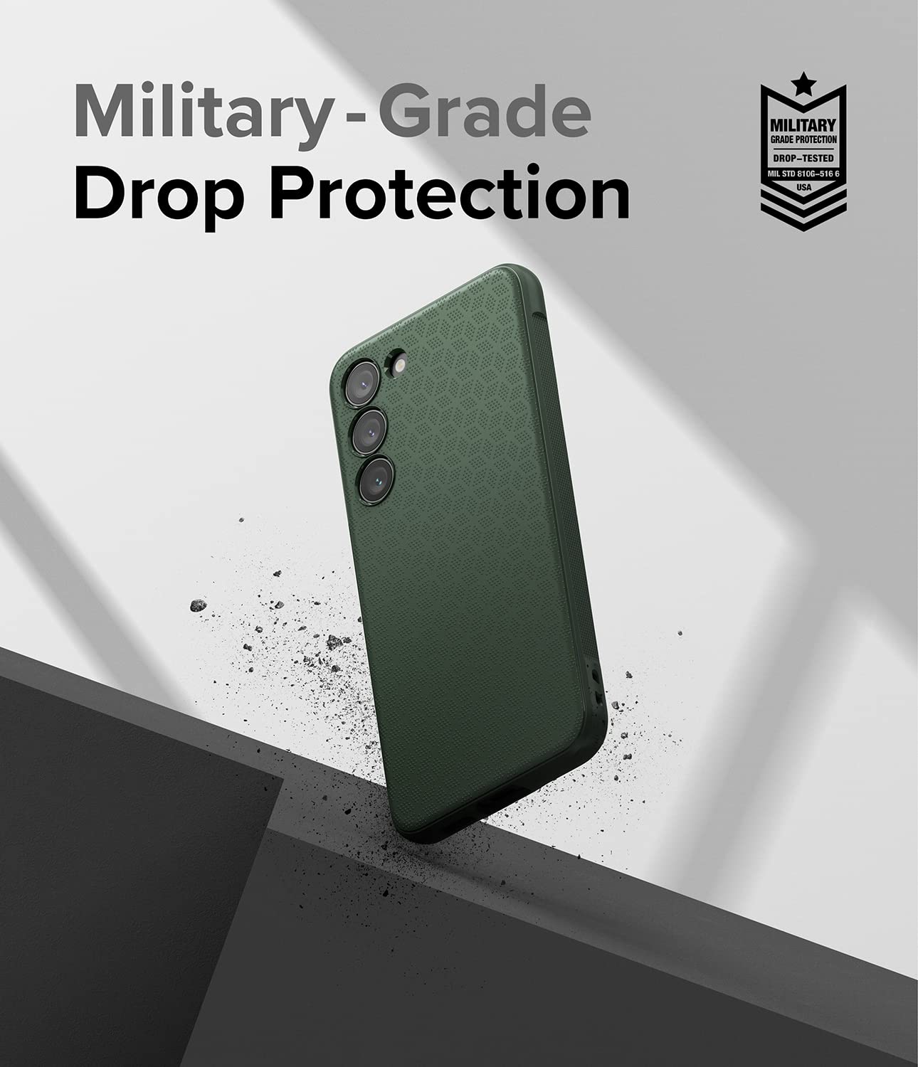 Funda Samsung Galaxy S23 Plus Ringke Onyx Dark Green Antihuellas y Antideslizante