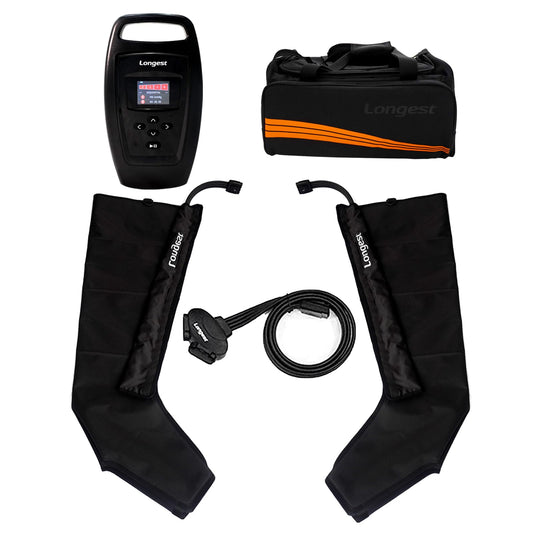 Longest Botas de Presoterapia Casa Profesional, Masajeador Piernas Compresion Aire, Presoterapia Drenaje Linfatico Completo, Botas Masaje de Compresion Para Circulacion y Celulitis - Tamaño S