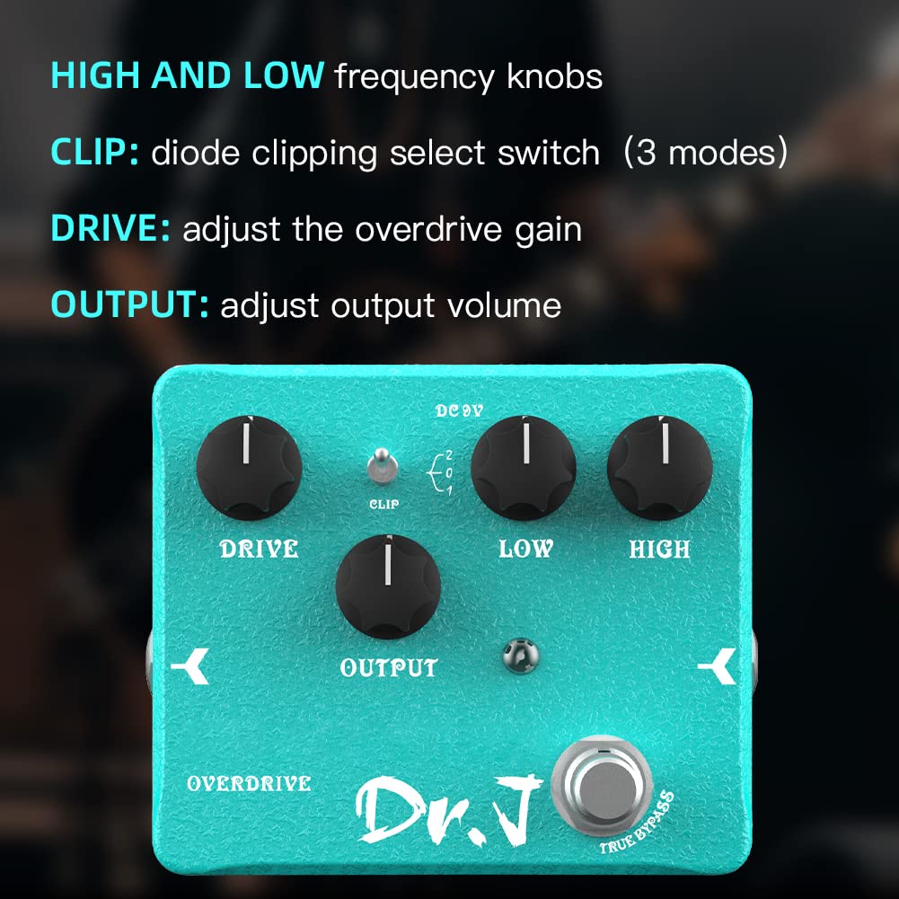 Pedal de Sobremarcha JOYO Edición Dr.J Series Transparente para Guitarra Eléctrica