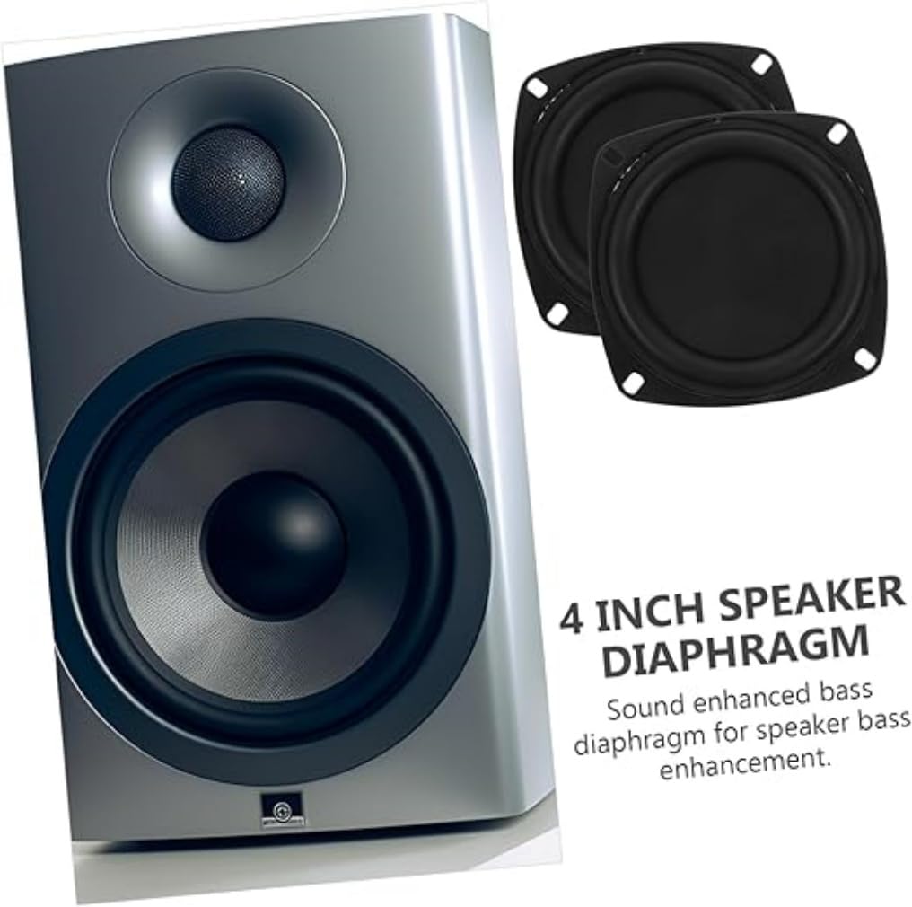 Película de radiador pasivo para subwoofer, membrana de altavoz de graves de 4 pulgadas, paquete de 2, reparación de altavoces DIY (redonda)