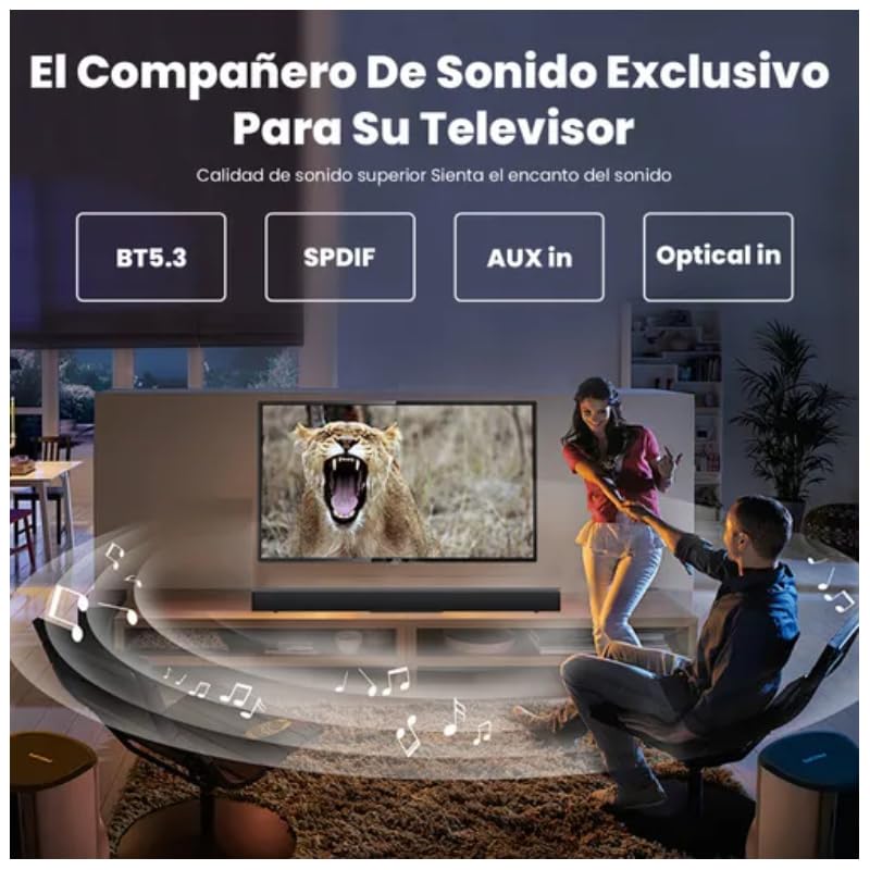 Xiaomi Barra de Sonido 2.0ch – 30W, Bluetooth 5.3, SPDIF/Óptico/AUX, Diseño Delgado, Montaje en Pared – Negra