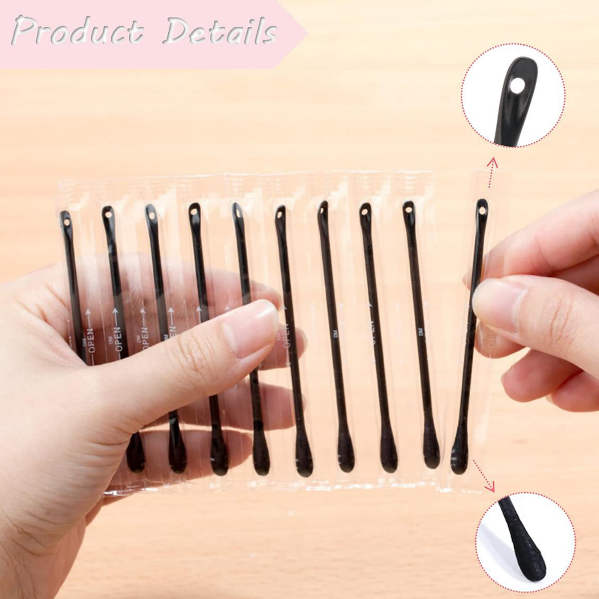 Doromy- 200 piezas de removedor de puntos negros desechable de plástico, extractor de comedones de doble cabeza, removedor de espinillas negras