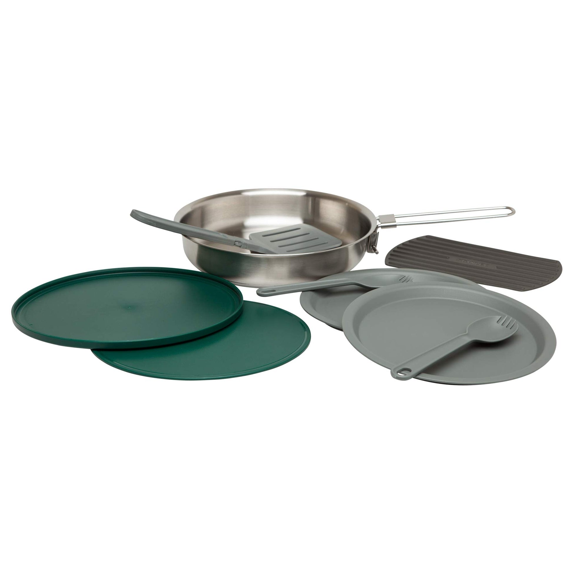 Juego de Utensilios de Cocina Stanley Adventure Acero Inoxidable 9 Piezas con Sartén, Utensilios y Platos