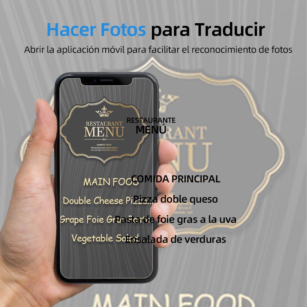 Traductor de Idiomas PEIONO Inteligente Blanco Ligero y Portátil Ideal para Estudio y Viajes