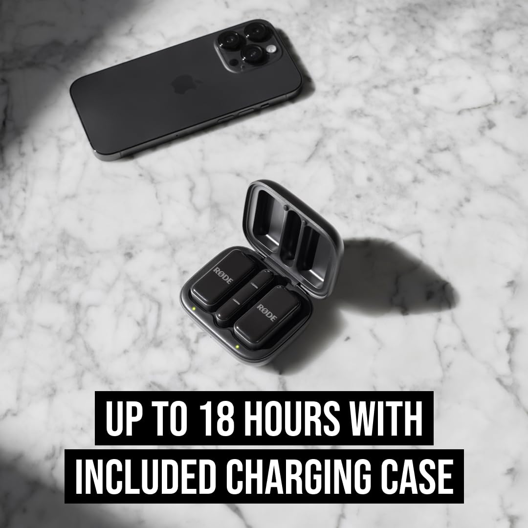 Micrófono Compacto RØDE Negro con Funda de Carga para Smartphone