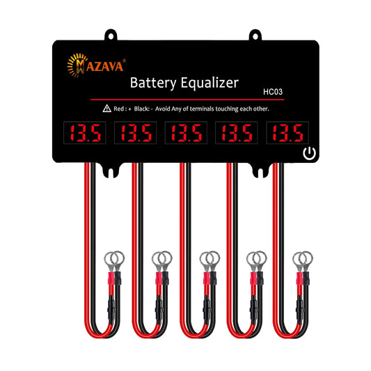 MAZAVA HC03 - Ecualizador de batería para baterías de 12/24/36/48V/60V equilibrador de voltaje 5S interruptor táctil activo de plomo ácido driver de batería
