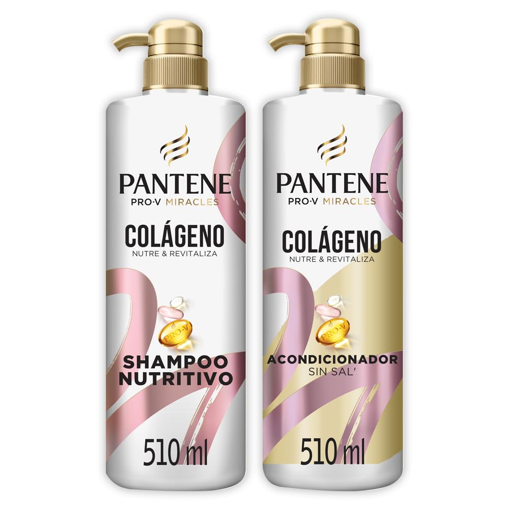 Pantene Shampoo + Pantene Acondicionador Pro-V Miracles Colágeno Nutre & Revitaliza 510 ml