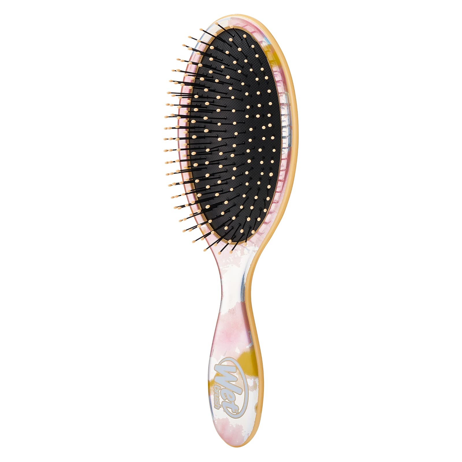 Wet Brush Cepillo desenredante original, teñido anudado, melocotón, todo tipo de cabello, cerdas IntelliFlex ultra suaves que se deslizan a través de enredos con facilidad, peine sin dolor para hombres, mujeres, niños y niñas