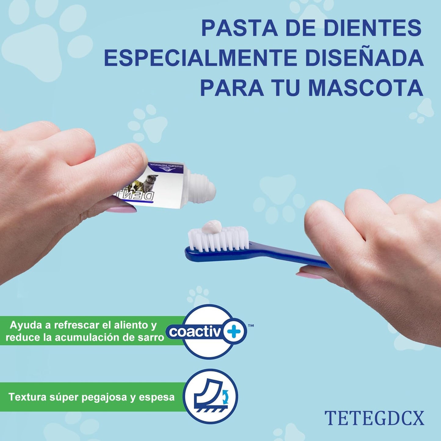 Kit de Limpieza Dental para Perro Sabor Carne con Cepillo de Dientes de Silicona Suave