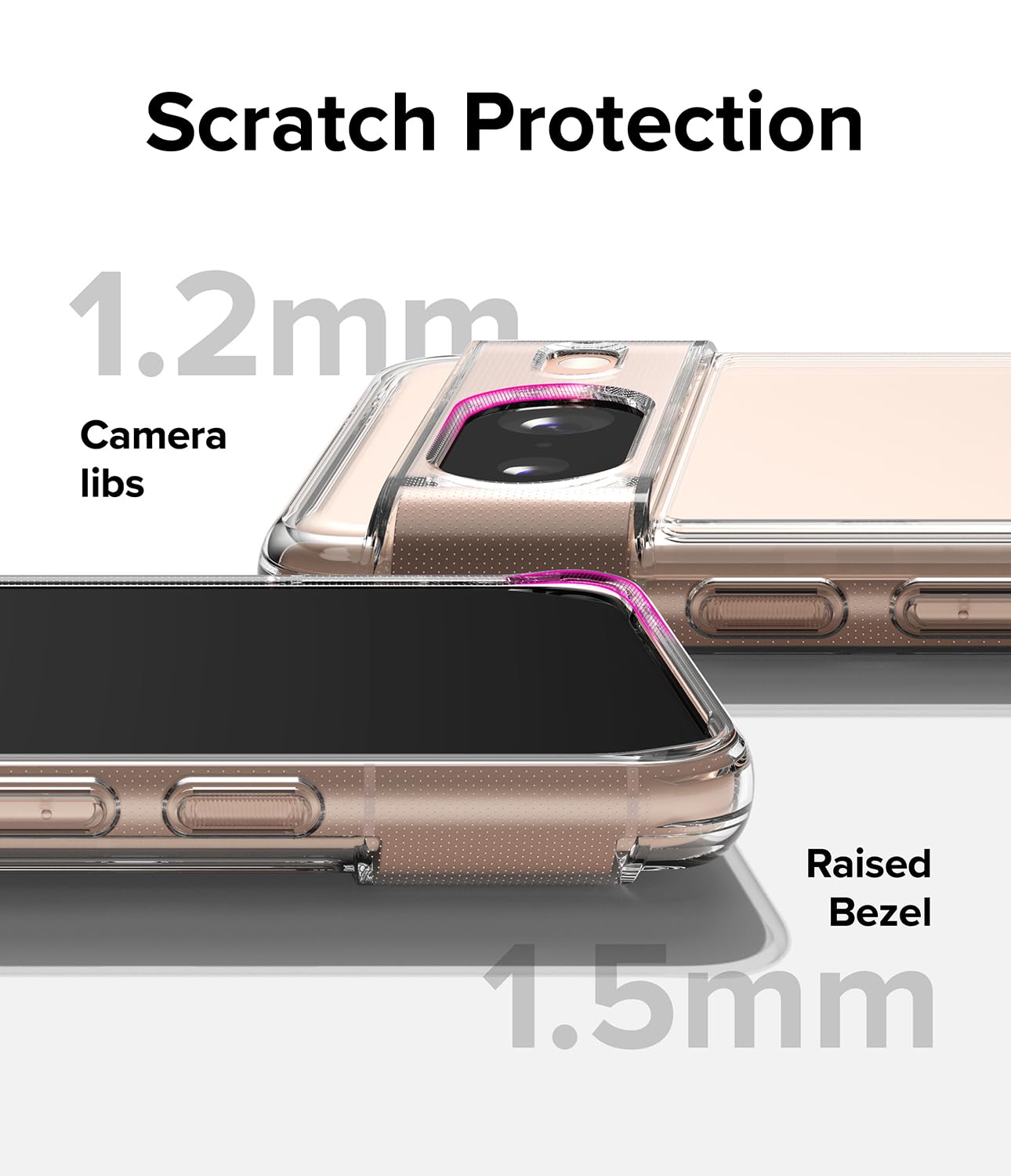 Funda Ringke Fusion Transparente para Google Pixel 8 2023 con Agujeros para Cuerda