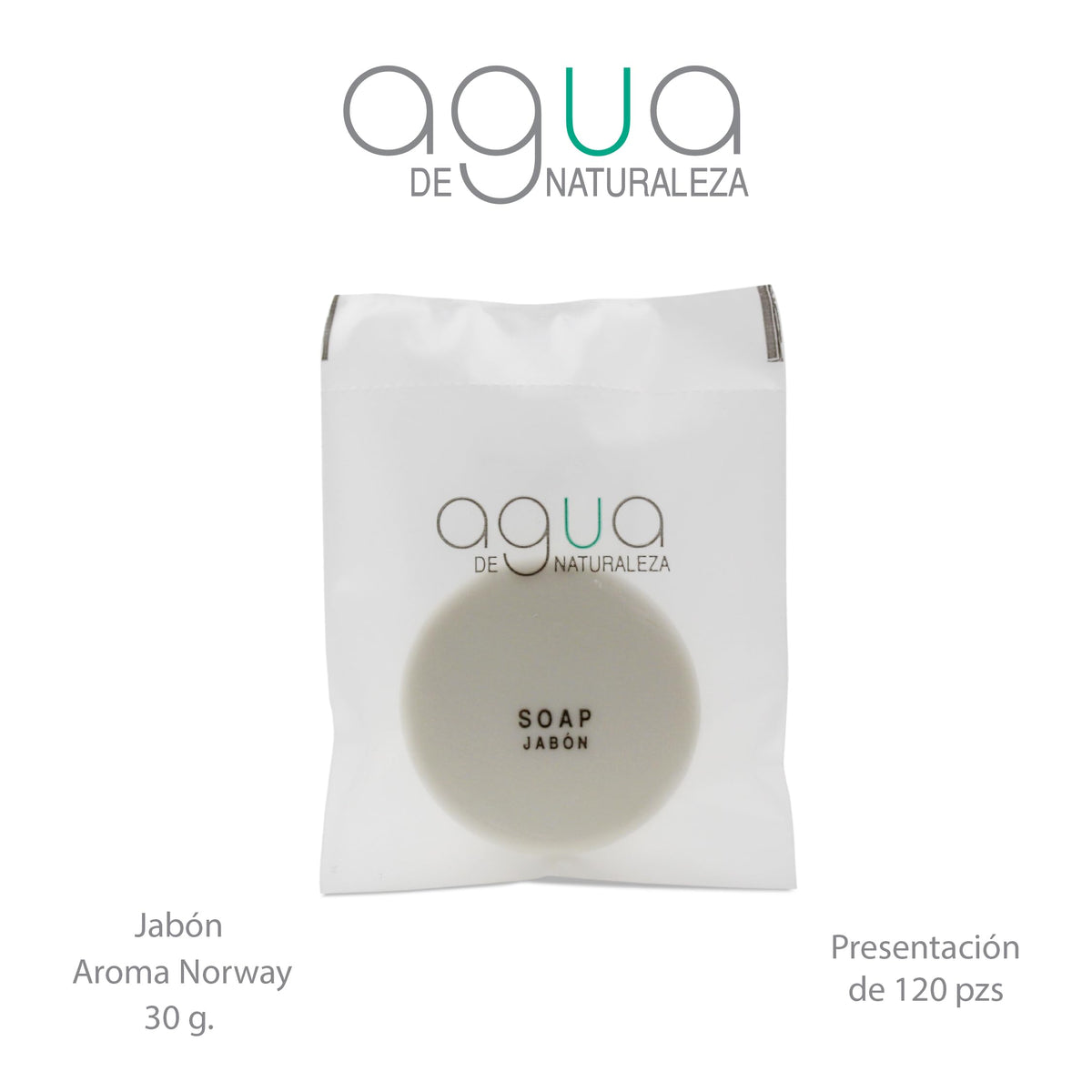 Jabón 30g Agua de Naturaleza, Amenidades hoteleras, 120 unidades