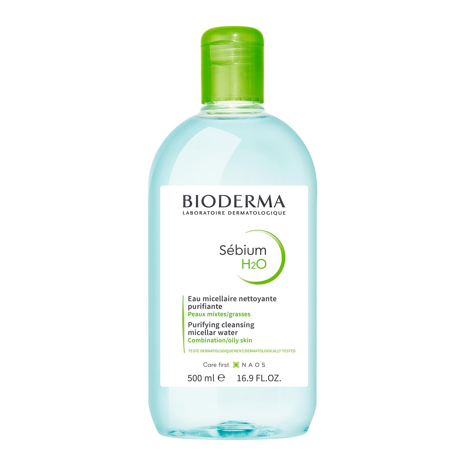 Bioderma Sébium H2O Agua Micelar Limpiadora de Maquillaje para Piel Mixta y Grasa. 500 ml.
