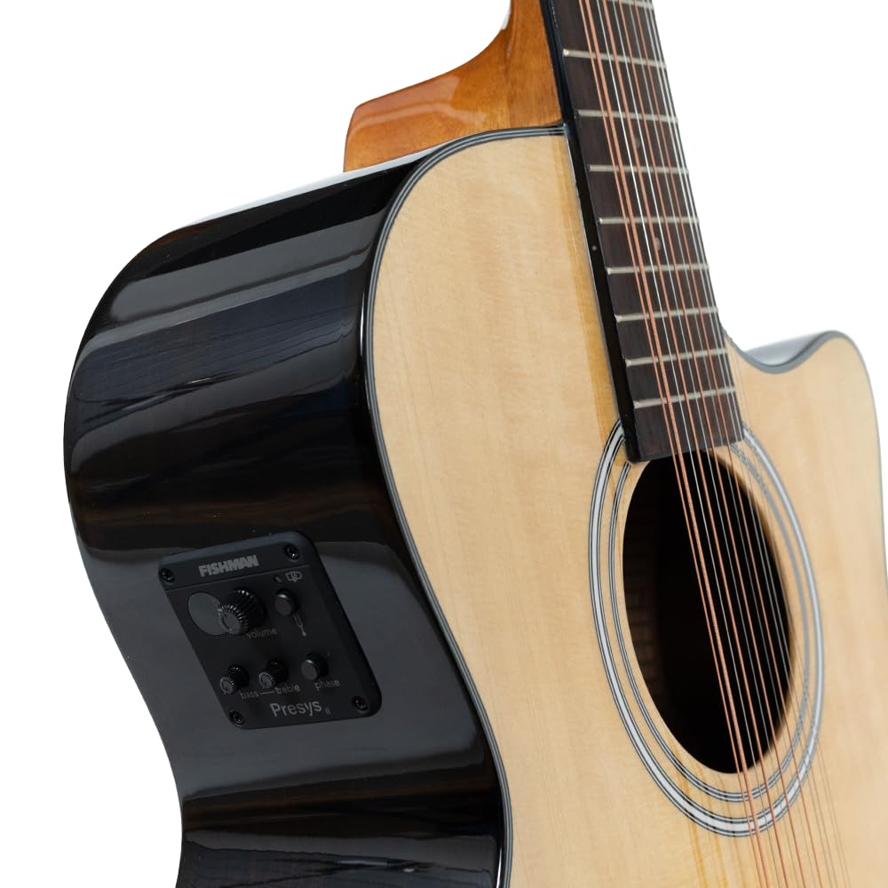 Guitarra Electroacústica Aureal 12 Cuerdas Aag-12st Natural