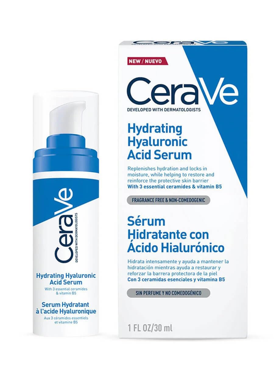 CeraVe Sérum Hidratante con Ácido Hialurónico 30ml | Hidratante facial para todo tipo de piel