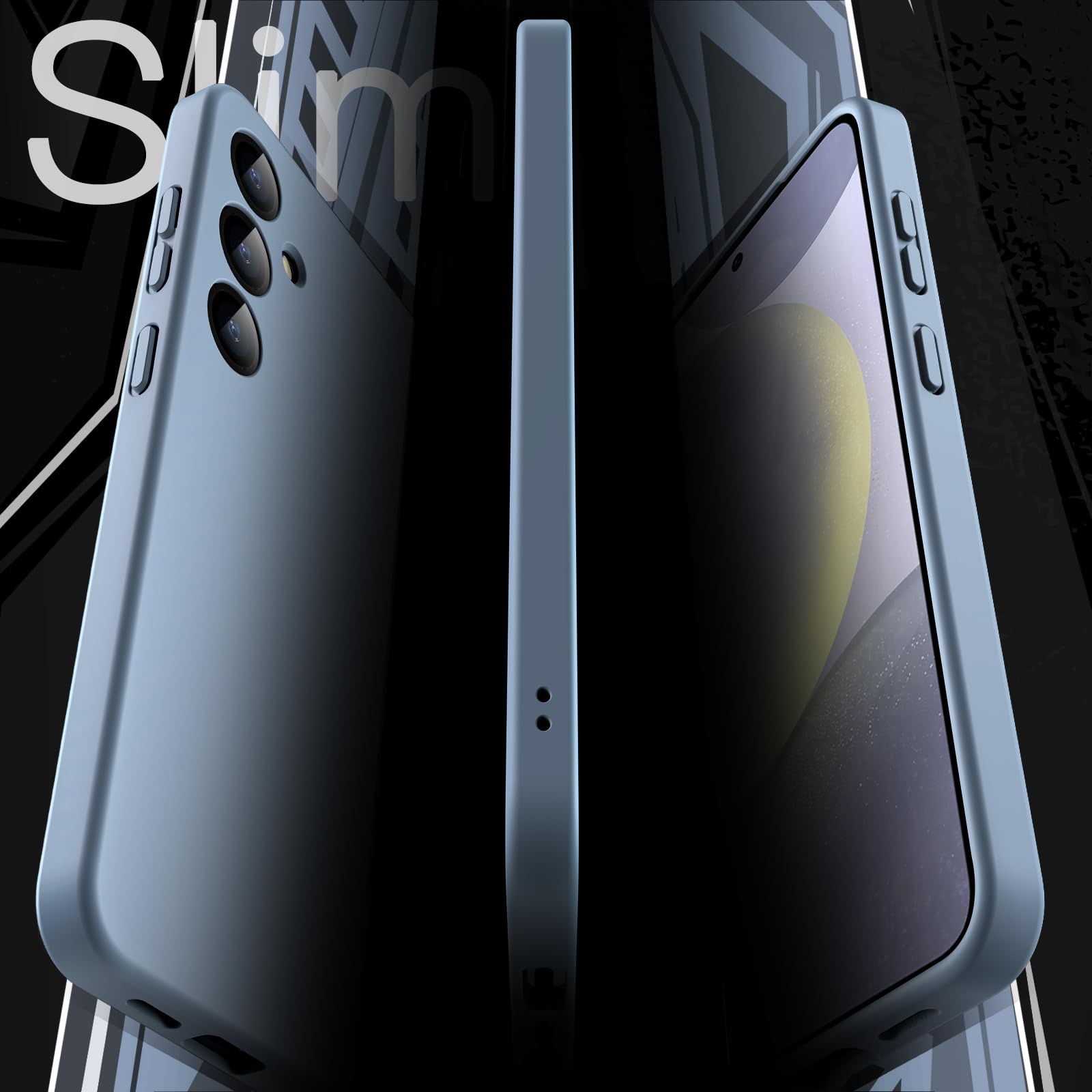 JETech Slim Ajuste Funda para Samsung Galaxy S24+ / S24 Plus 5G, Protección Completa Lente Cámara, Carcasa Protectora TPU Suave Delgada con Acabado Mate, Antigolpes (Azul Zafiro)
