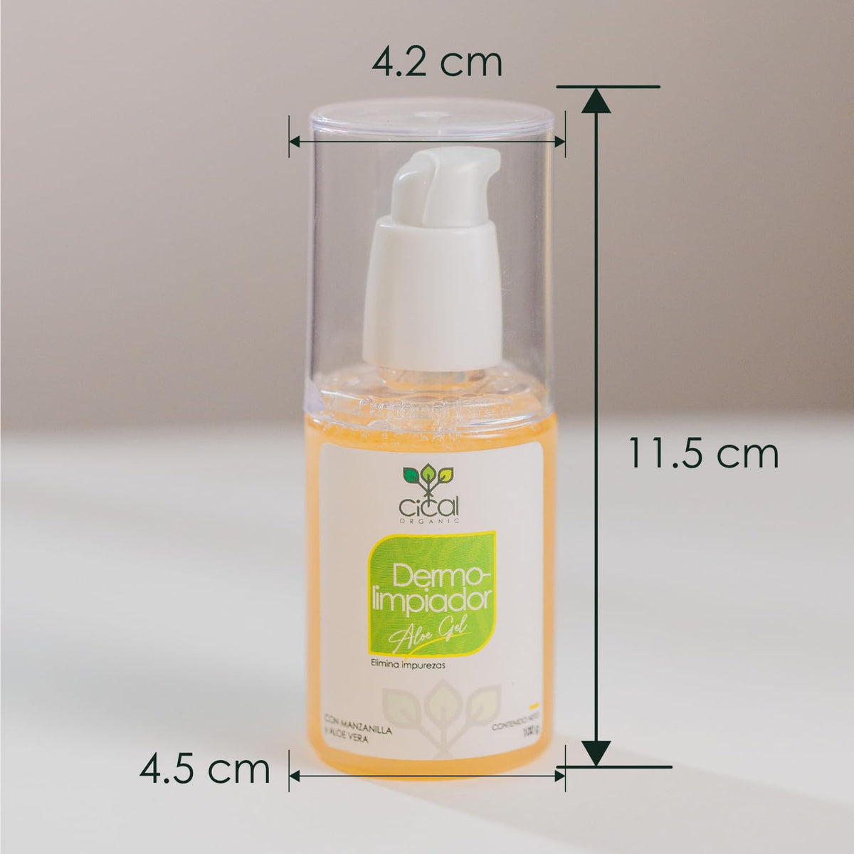 Cical Organic Dermolimpiador en Gel con Aloe Vera, Manzanilla y Mandarina, Fórmula Limpiadora Natural, 100g