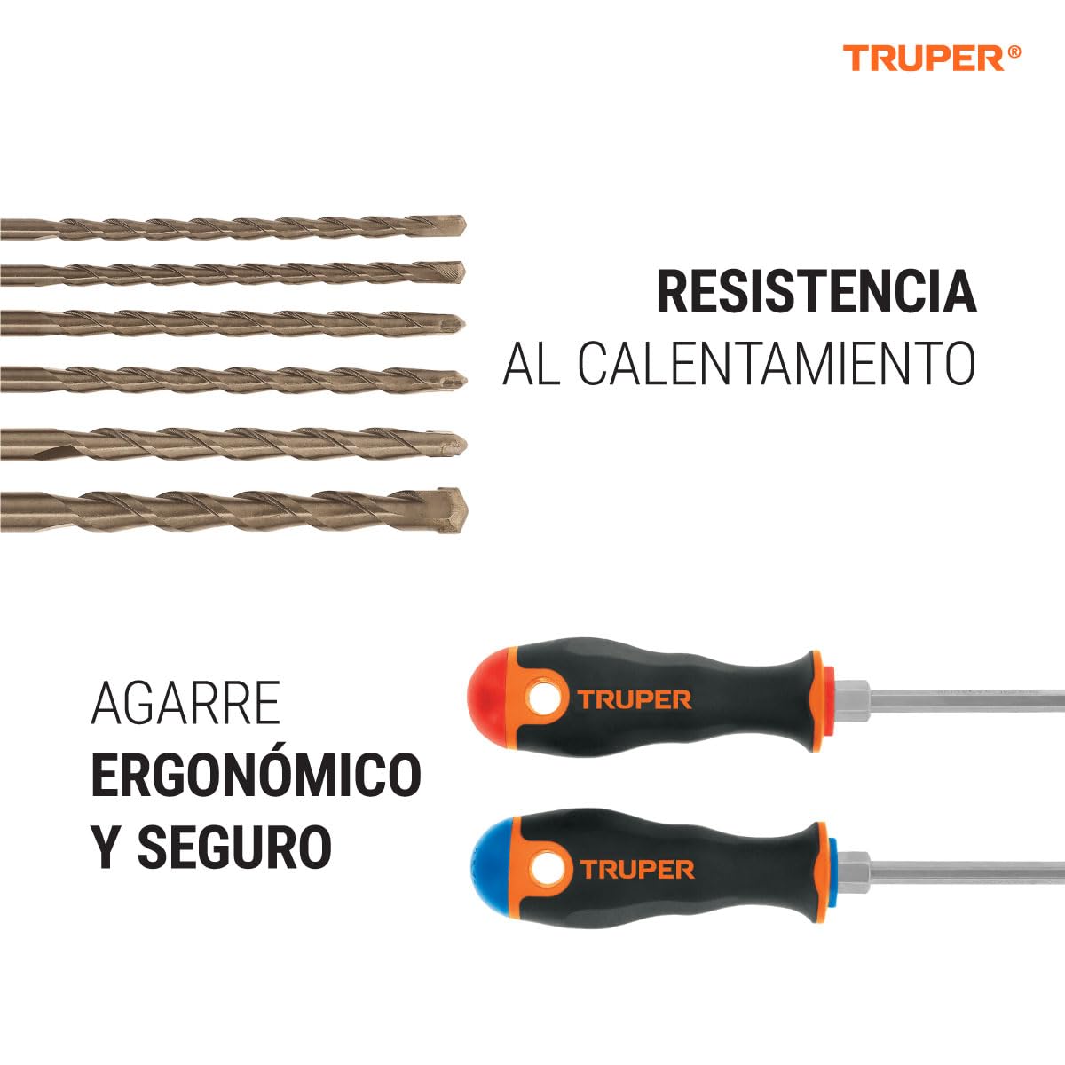 Truper COMBOR-1/2A7, Combo rotomartillo 600W con brocas y desarmadores