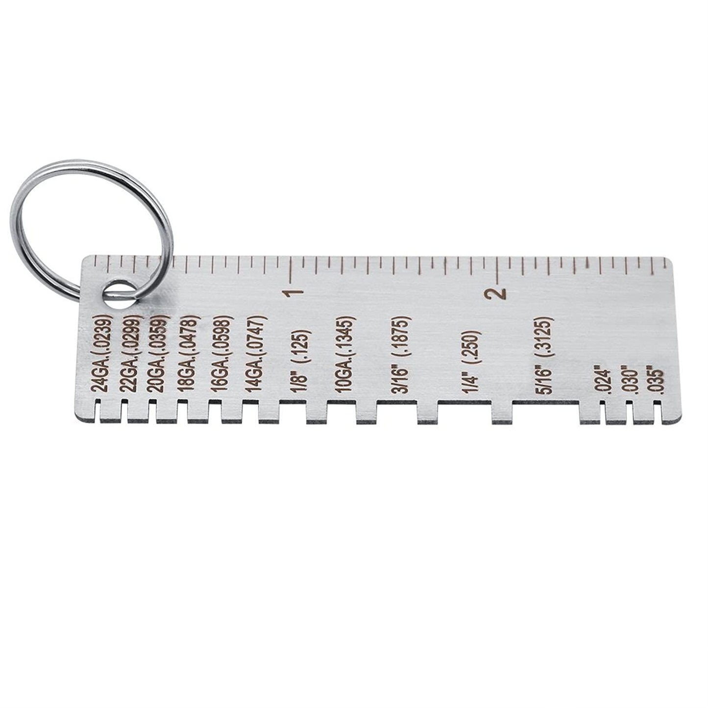 Calibre de Alambre Acero Inoxidable para Medición de Espesor de Metal y Soldadura