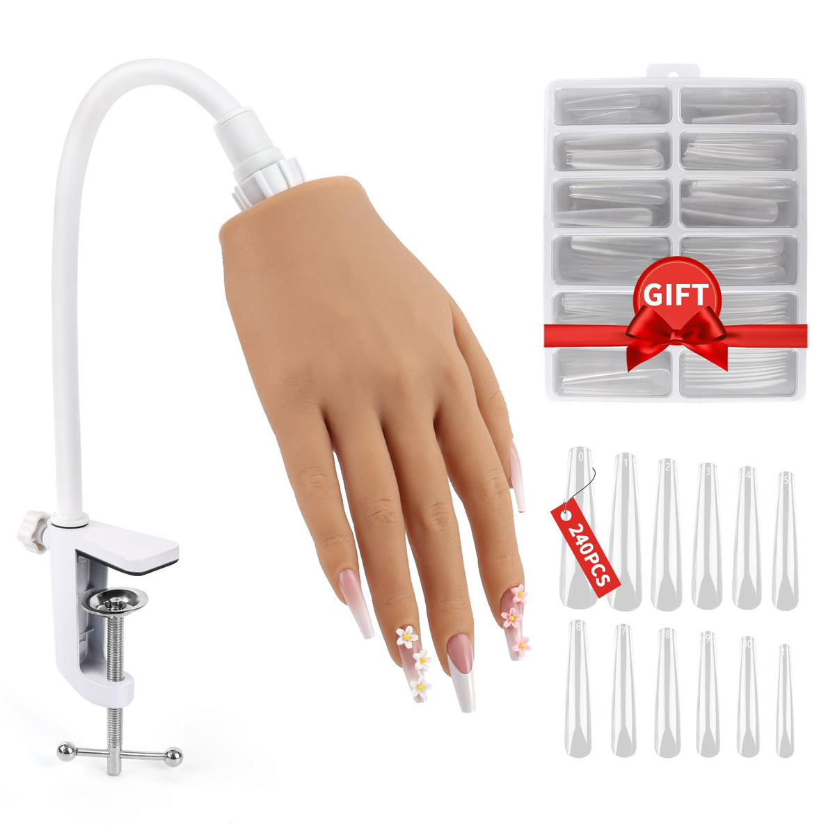 Mano de Práctica para Uñas Silione Flexible