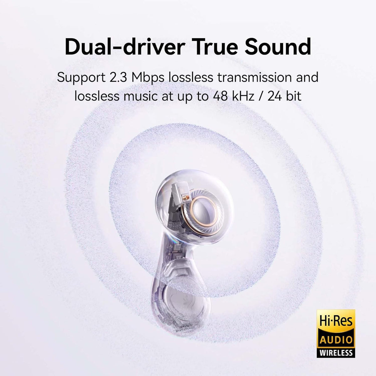 Auriculares Inalámbricos Huawei FreeBuds 6 Blanco con Sonido Verdadero de Doble Controlador y ANC de Ajuste Abierto