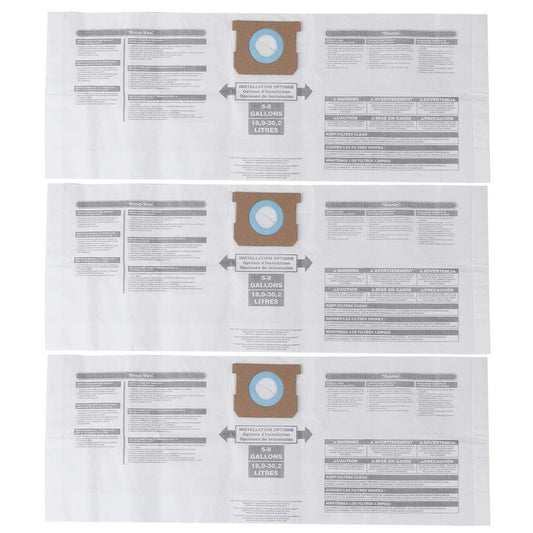 Bolsas de Filtro de Vacío, 3 Uds., Bolsa Colectora de Polvo de Tela de Fibra, Piezas de Repuesto para 90661 906-61