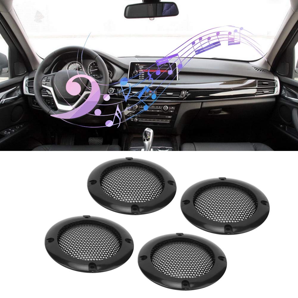 Rejilla de Altavoz de Audio Acouto Negro Decorativa para Auto