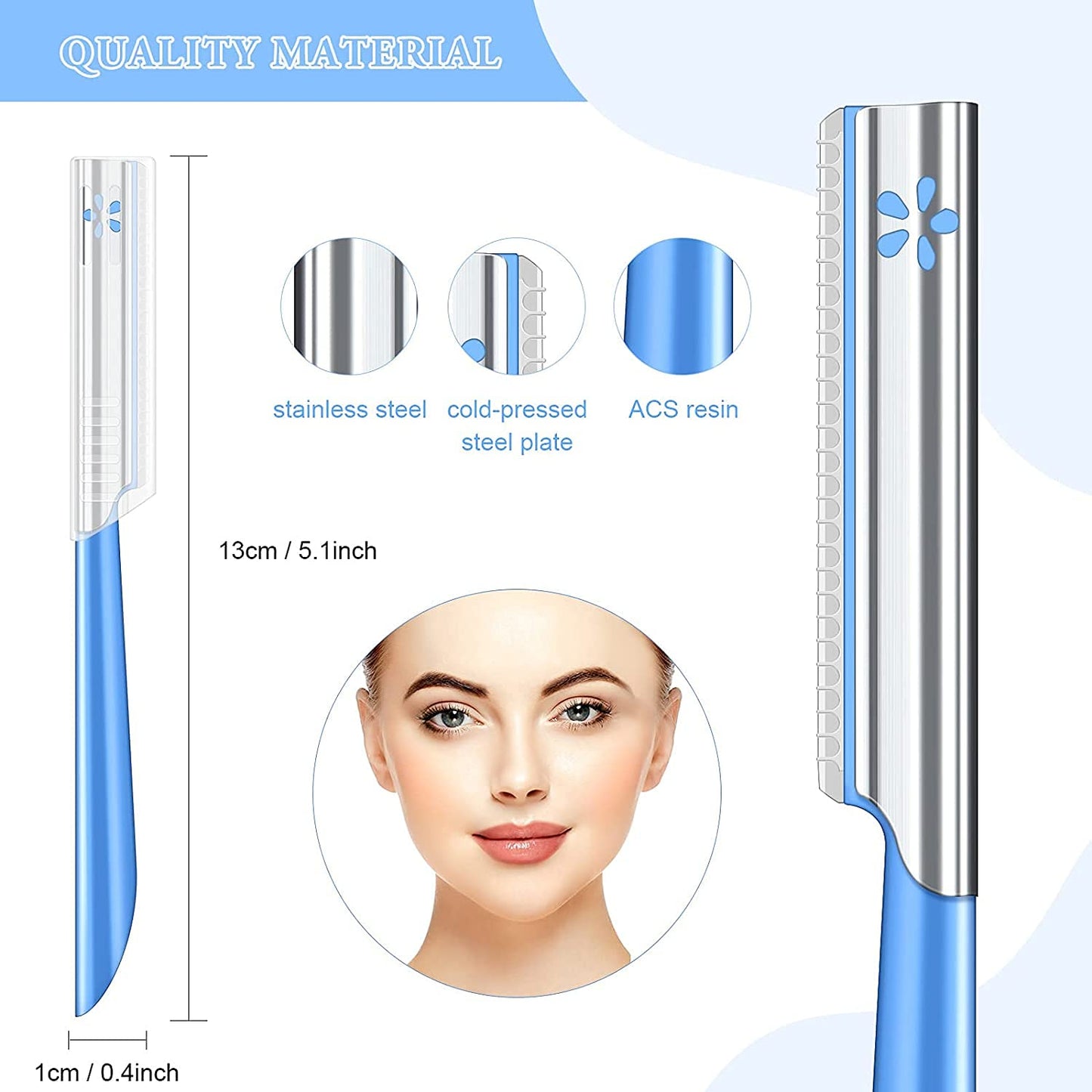 Maquinilla de afeitar facial para mujeres para depilación – Herramienta Dermaplaning Peazón, Peluchas de melocotón, removedor de pelo fino, afeitadoras de cejas y afeitadoras faciales Dermaplane para mujeres exfoliantes para pieles sensibles esenciales de