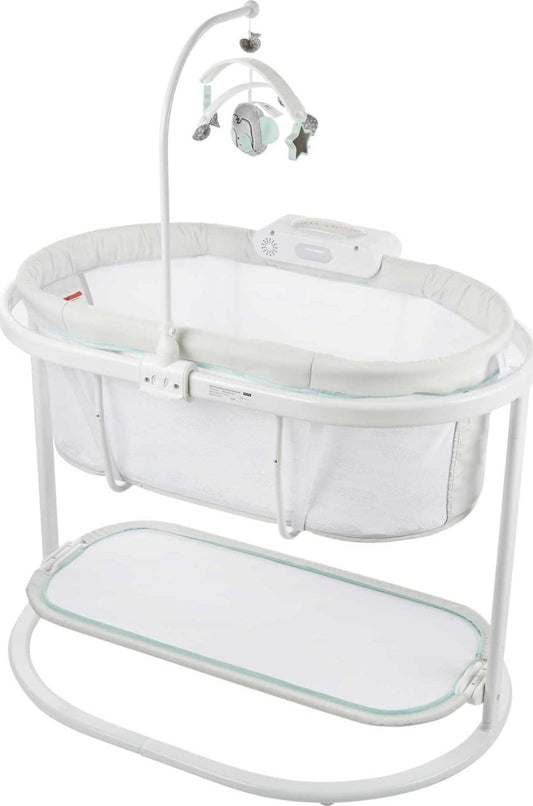 Fisher-Price - Moisés de noche para bebé con movimientos calmantes y luces para recién nacidos de más de 0 meses, Sweet Snugamonkey