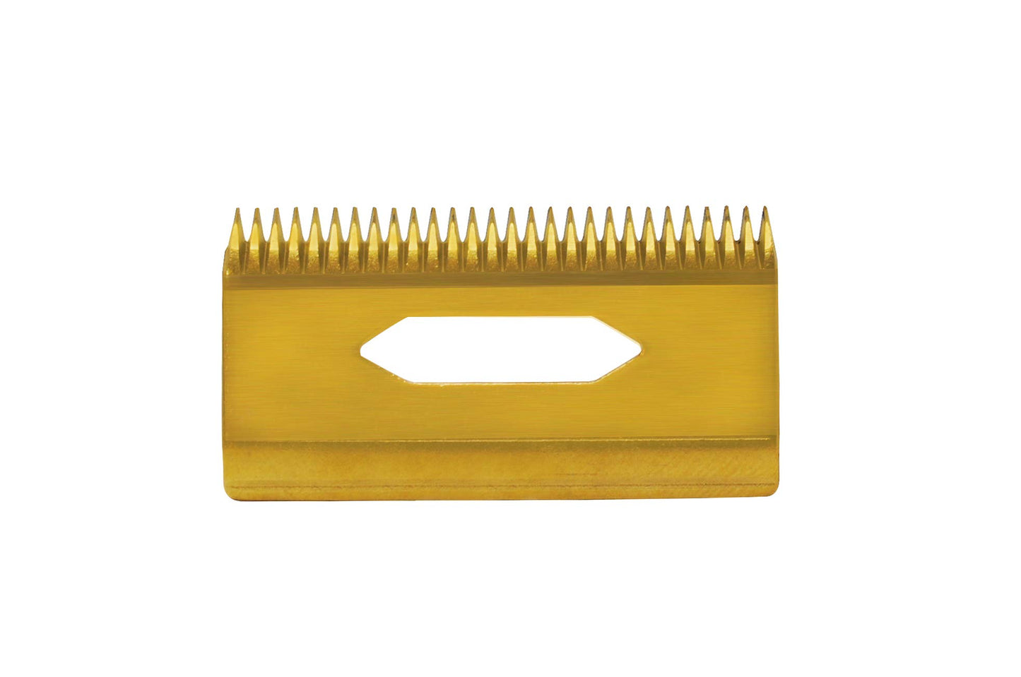 GAMMA+ Cuchilla cónica fija DLC de repuesto con dientes profundos de titanio dorado compatible con cortapelos Alpha, Ergo y Protege