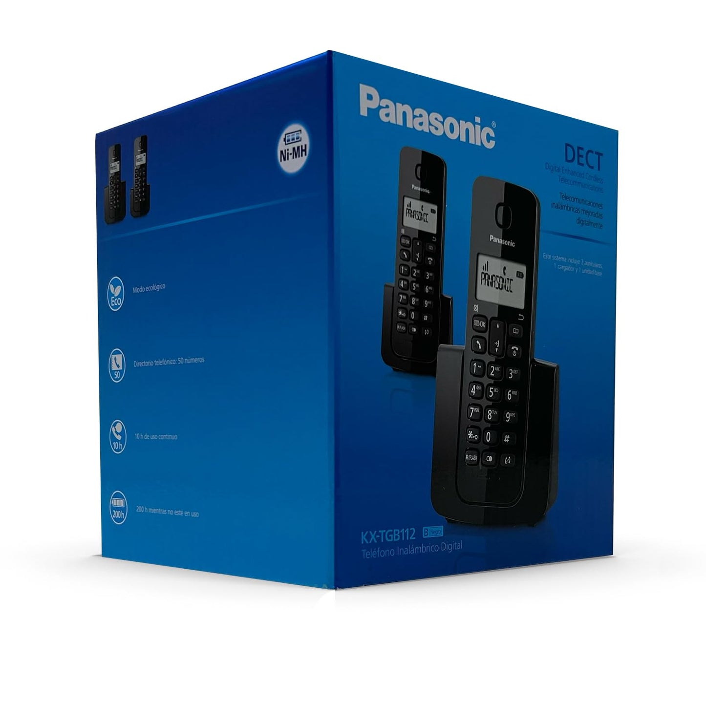 Teléfono Inalámbrico Panasonic Negro de Línea Fija