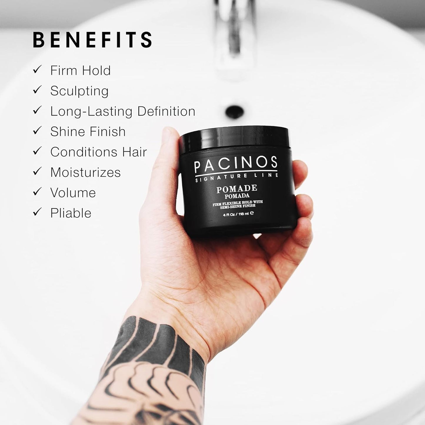 Pacinos Pomade, 4 Ounce