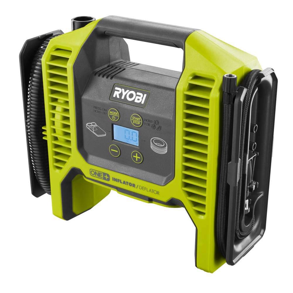 Ryobi ONE+ P747 - Inflador y desinflador de doble función de 18 voltios, solo herramienta (paquete mayorista, no minorista)