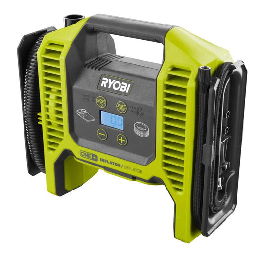 Ryobi ONE+ P747 - Inflador y desinflador de doble función de 18 voltios, solo herramienta (paquete mayorista, no minorista)