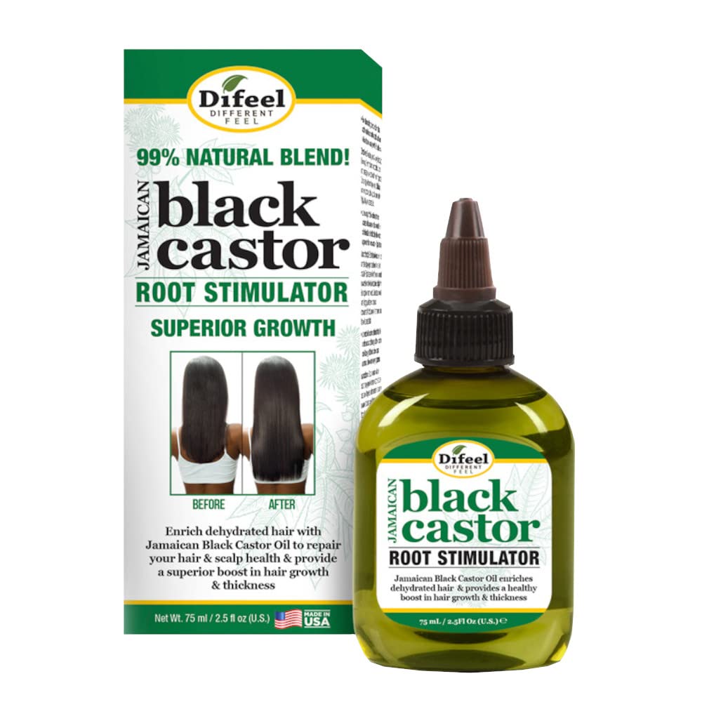 Difeel Estimulador de raíz de crecimiento superior de ricino negro jamaicano 2.5 oz.