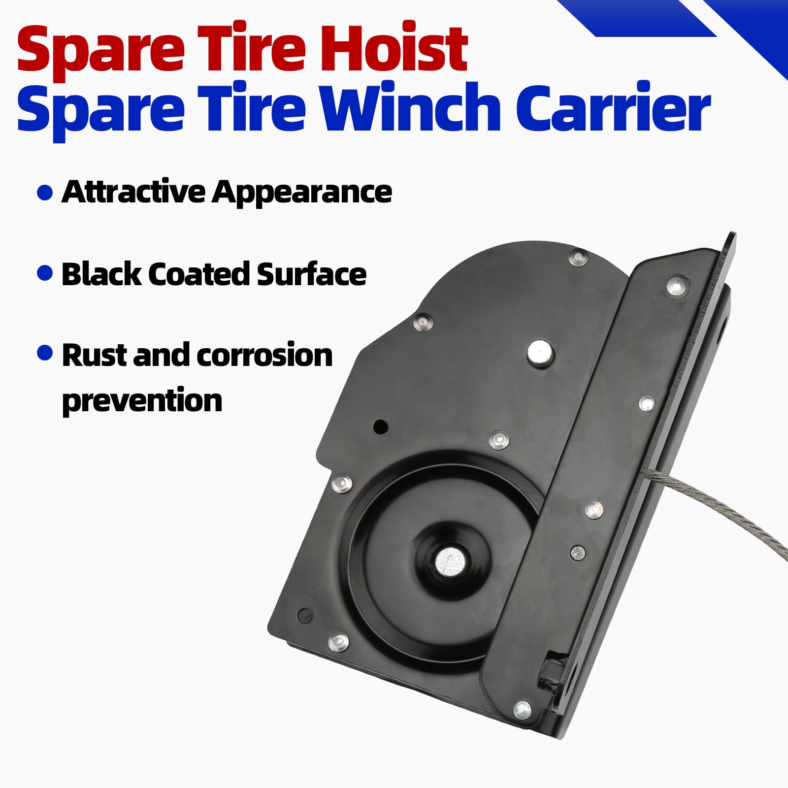 Soporte de cabrestante de llanta de refacción compatible con Ford F-150 1997-2003, 2004 y Heritage 1997-1999, F-250 1997 y HD 2002 y Lincoln Blackwood 2002 924-526 1L3Z1A131AA 2L3Z1A131AA