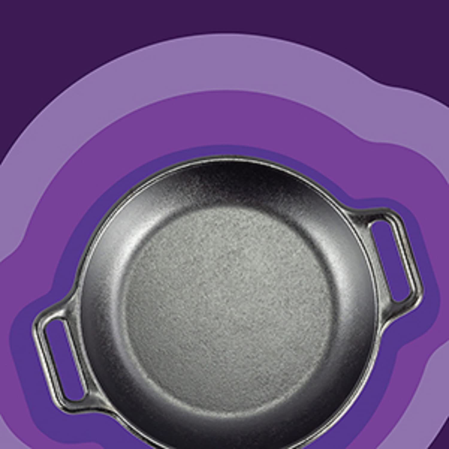 Lodge BOLD Sartén de hierro fundido sazonado de 12 pulgadas con asas de bucle, utensilios de cocina de diseño hacia adelante