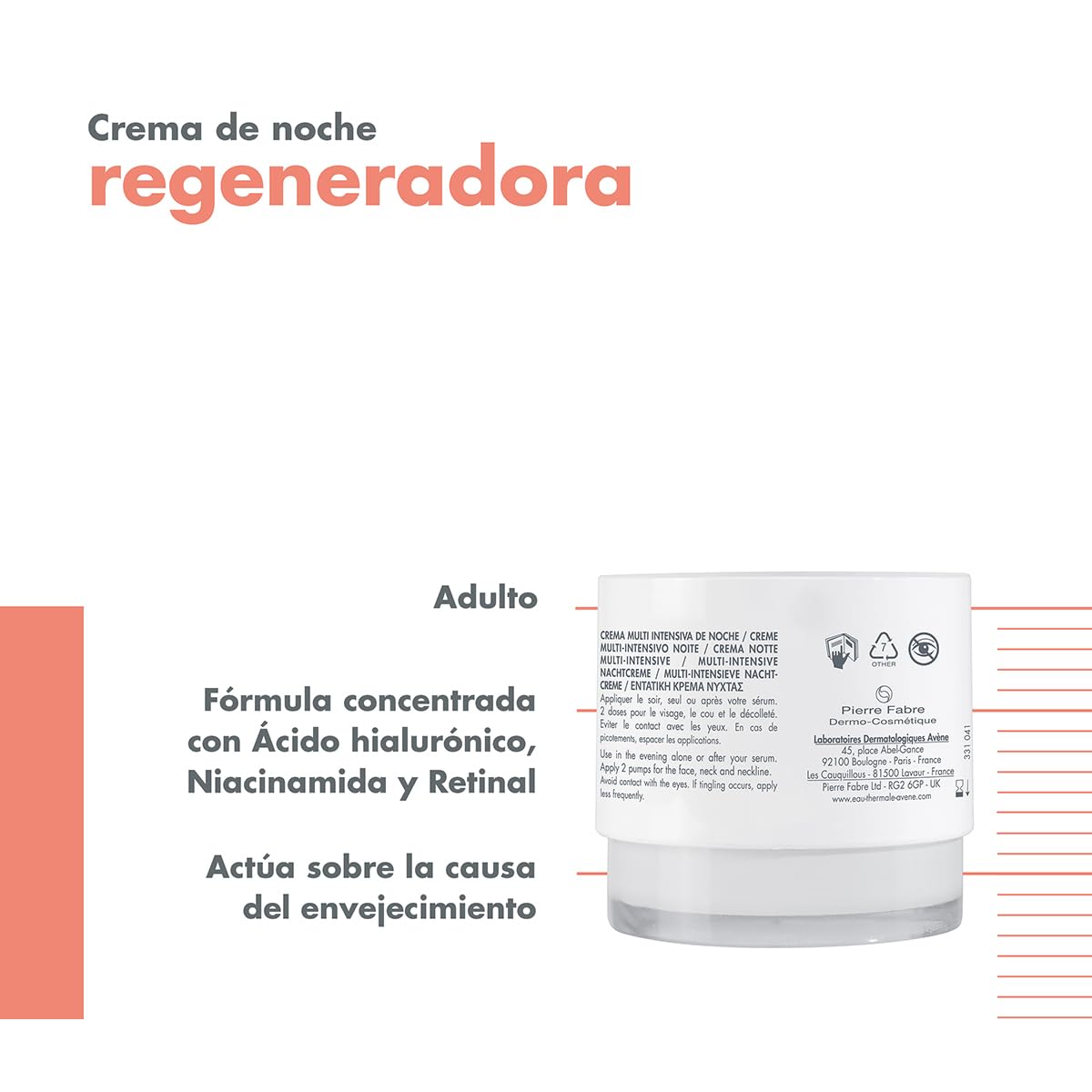 Avene Avène Hyaluron Activ B3, Crema Regeneradora con Niacinamida