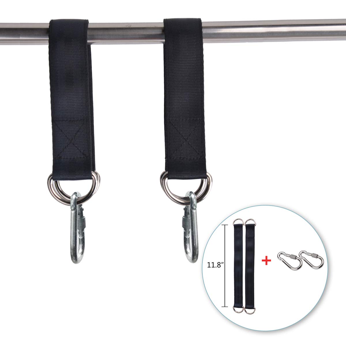 KINSPORY Asiento de Columpio, 150cm Columpio para bebé con Cadenas de Hierro Resistentes recubiertas, Juego de Columpio al Aire Libre con Respaldo Alto y Correas para árboles - Azul