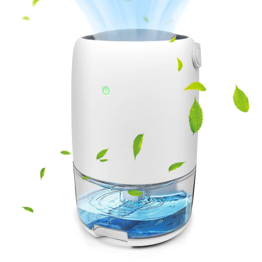 Deshumidificador, Desumiricador para humedad de 1100 ml para Molde, Dehumidifier con 7 Color luz LED, Dehumidicador Portátil Silencioso para el Hogar y Baño con 2 Modo de Trabajo y Apagado Automático