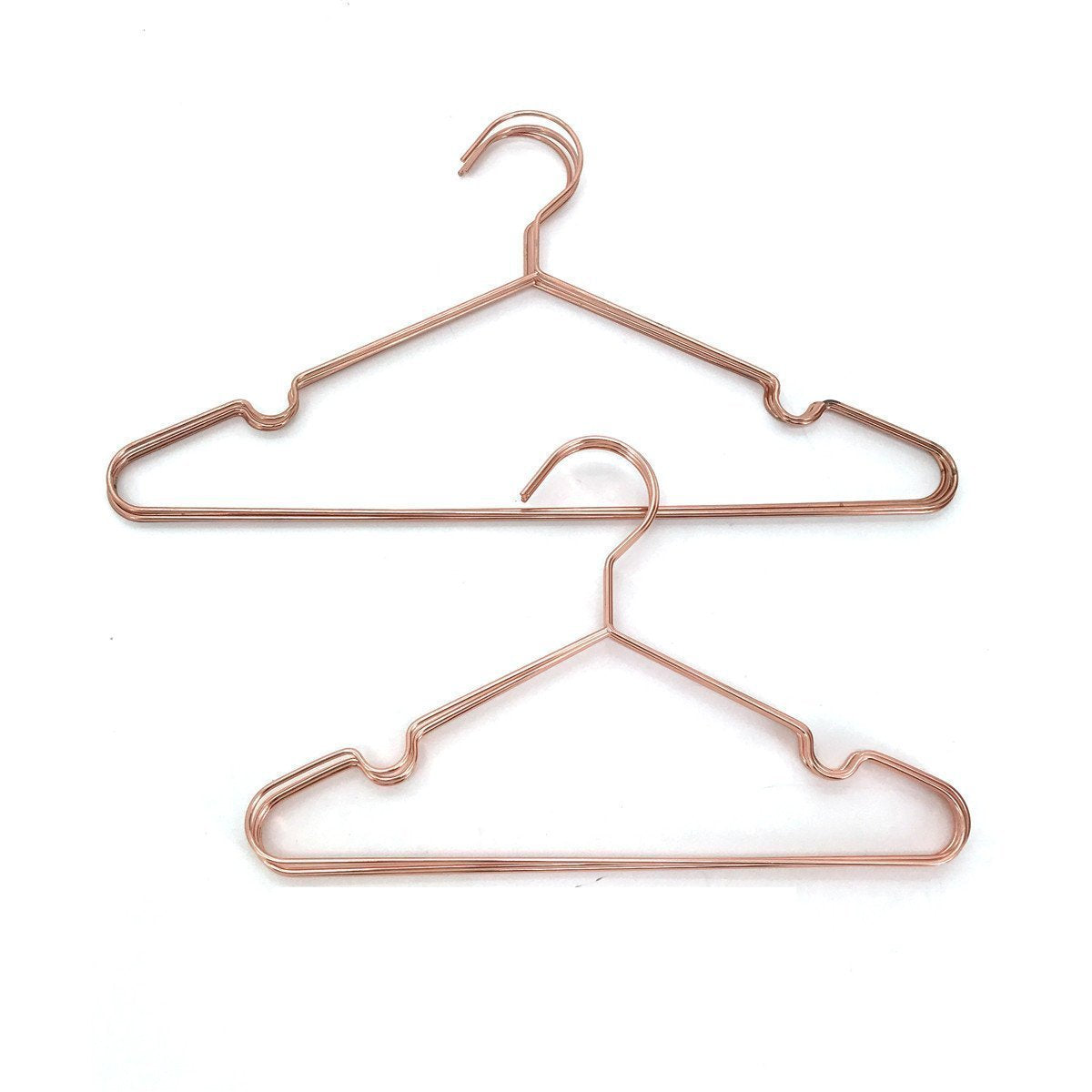 Koobay 13" Children Rose Copper Gold Shiny Metal Wire Top Clothes Hangers for Shirts Coat Storage & Display (10)