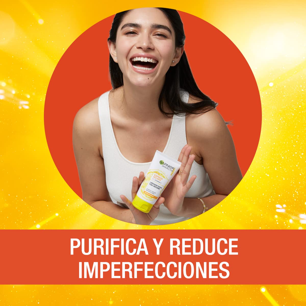 Garnier Skin Naturals Face Express aclara crema hidratante tono uniforme con fps 30 + Gel de limpieza Tono Uniforme con Vitamina C Express Aclara Garnier