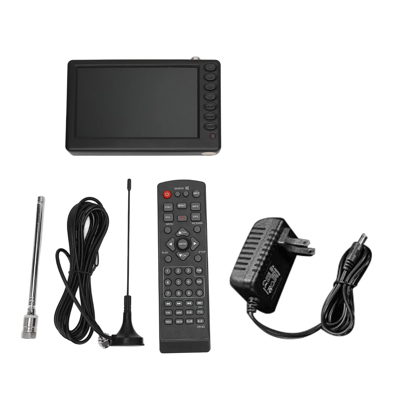 TV Digital Portátil ZIZEV, Enchufe de EE. UU., Negro, 5 Pulgadas para Exteriores