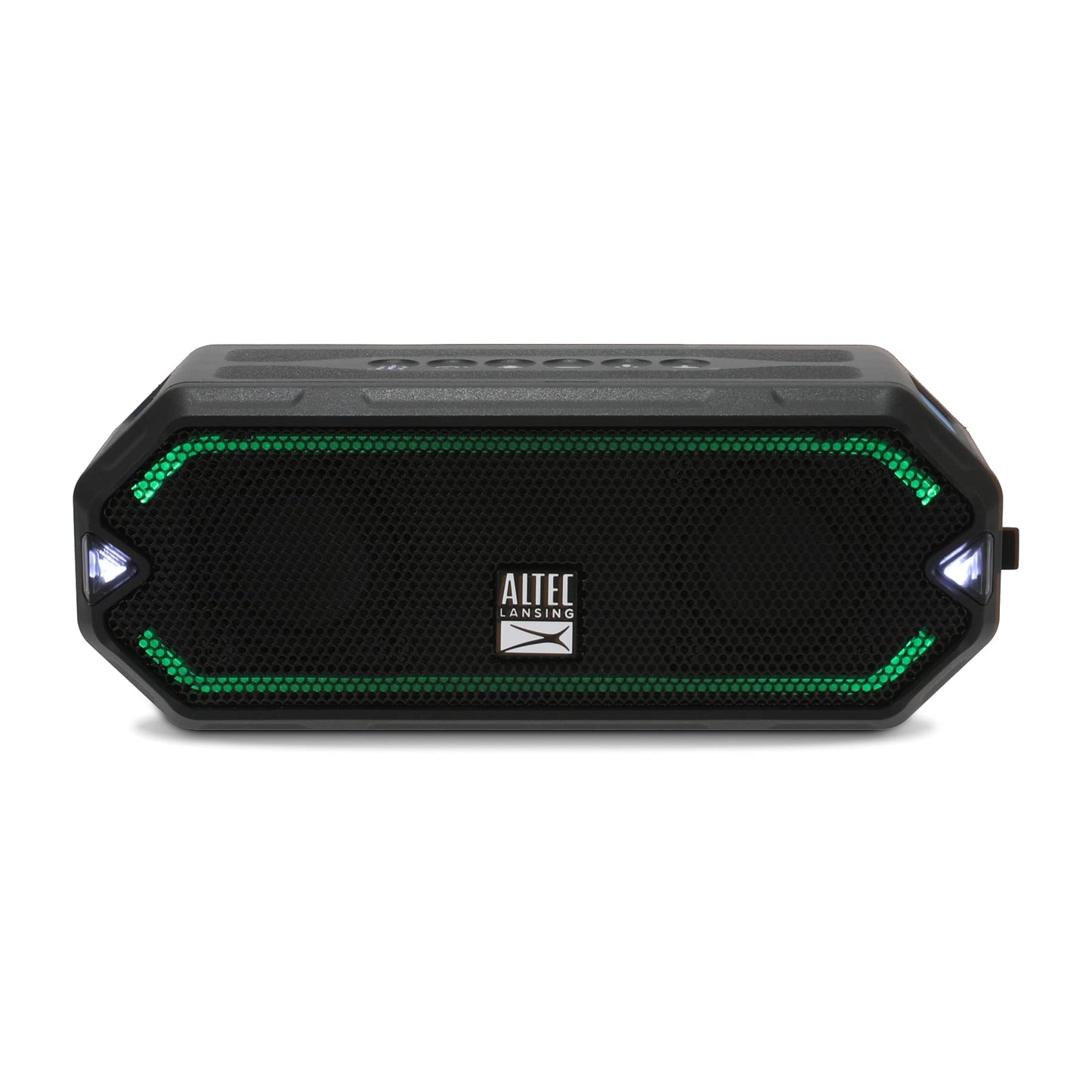 Altec Lansing - Altavoz Bluetooth inalámbrico HydraJolt, altavoces portátiles impermeables con cargador de teléfono integrado y luces, a prueba de todo al aire última intervensión, a prueba de golpes,